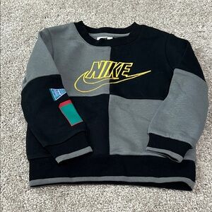Nike Black and Gray Colorblock Sweatshirt